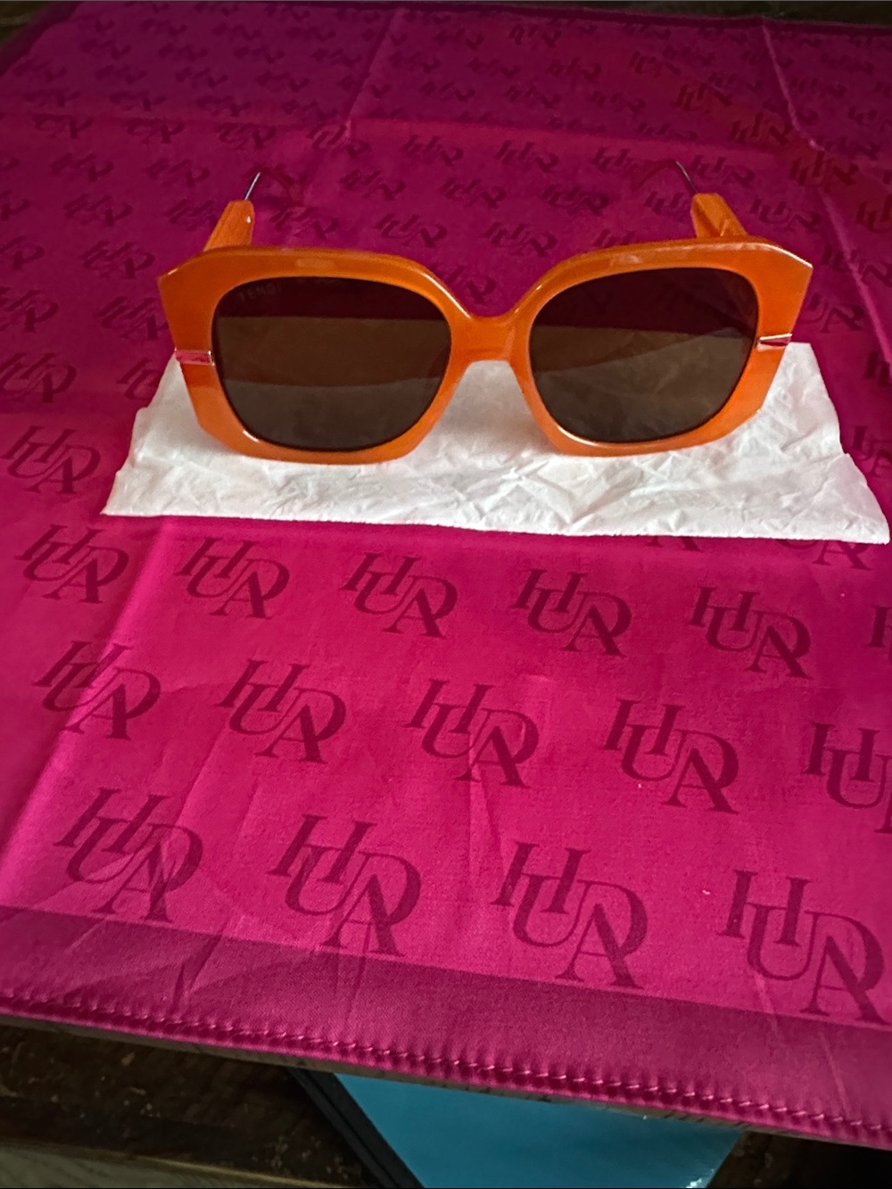 Bold Orange Square Sunglasses